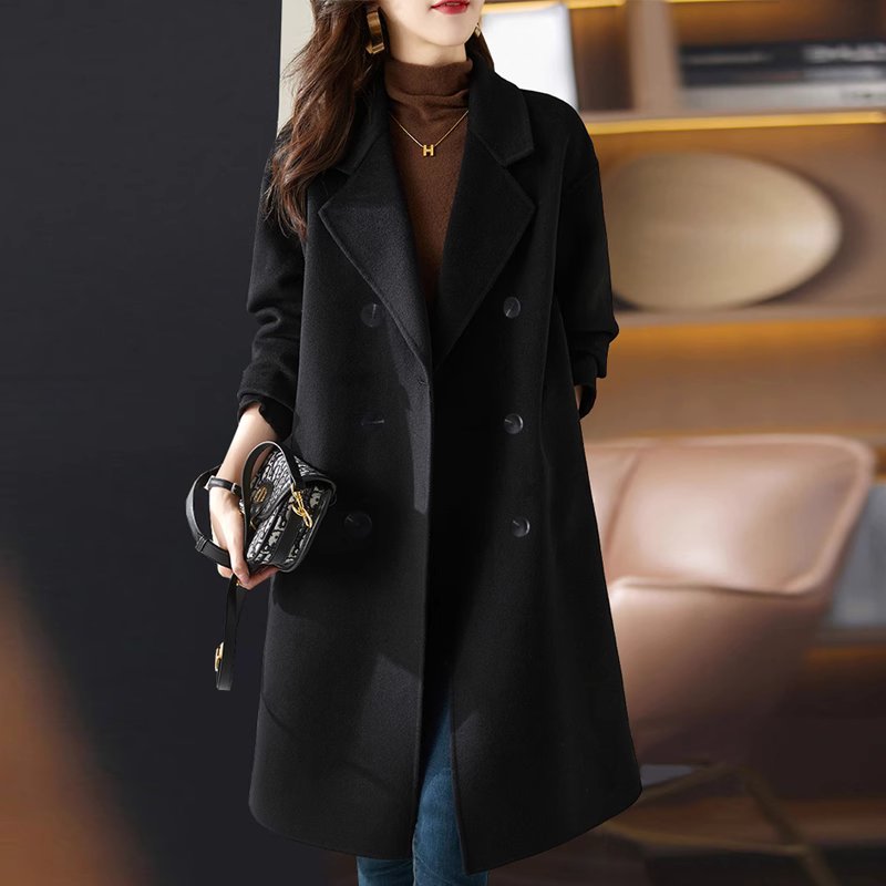 2324-0097 โค้ทวูลไซส์ใหญ่ ยาวพอดี กระดุมหน้า