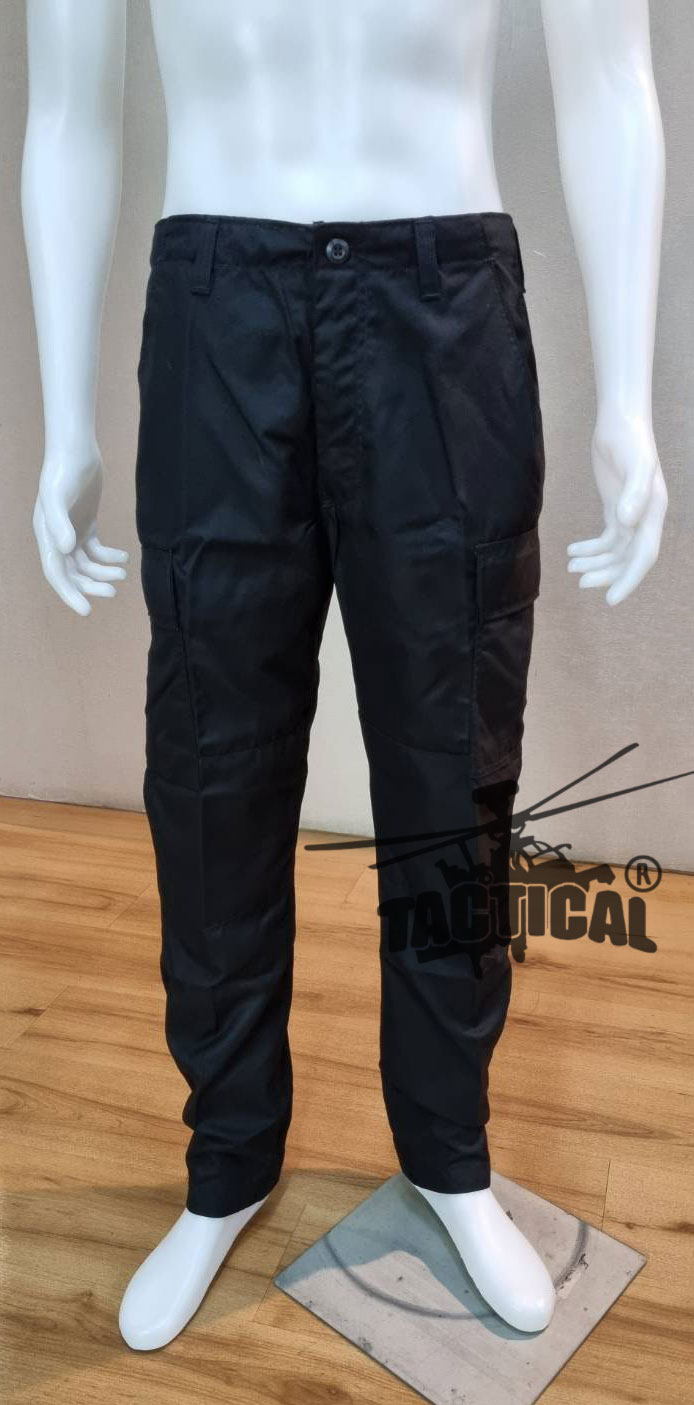 กางเกงเดี่ยวรุ่น 11 ดำ ผ้าหนานุ่ม (มีตีนตุ๊กแกปลายขา)