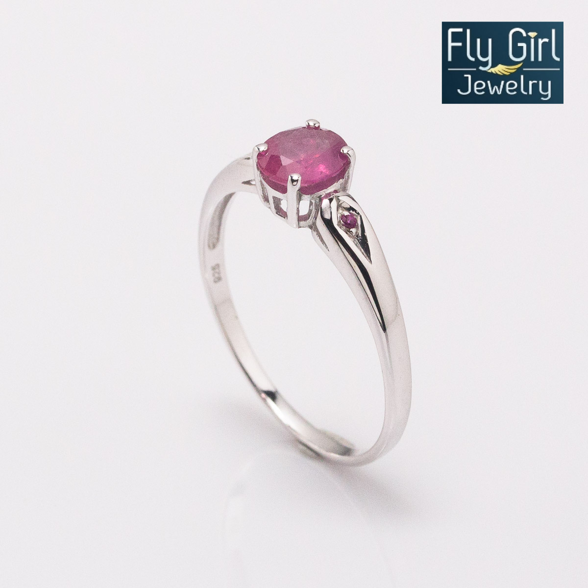 แหวนเงินแท้ พลอยทับทิมแท้(ราศีกรกฎ)