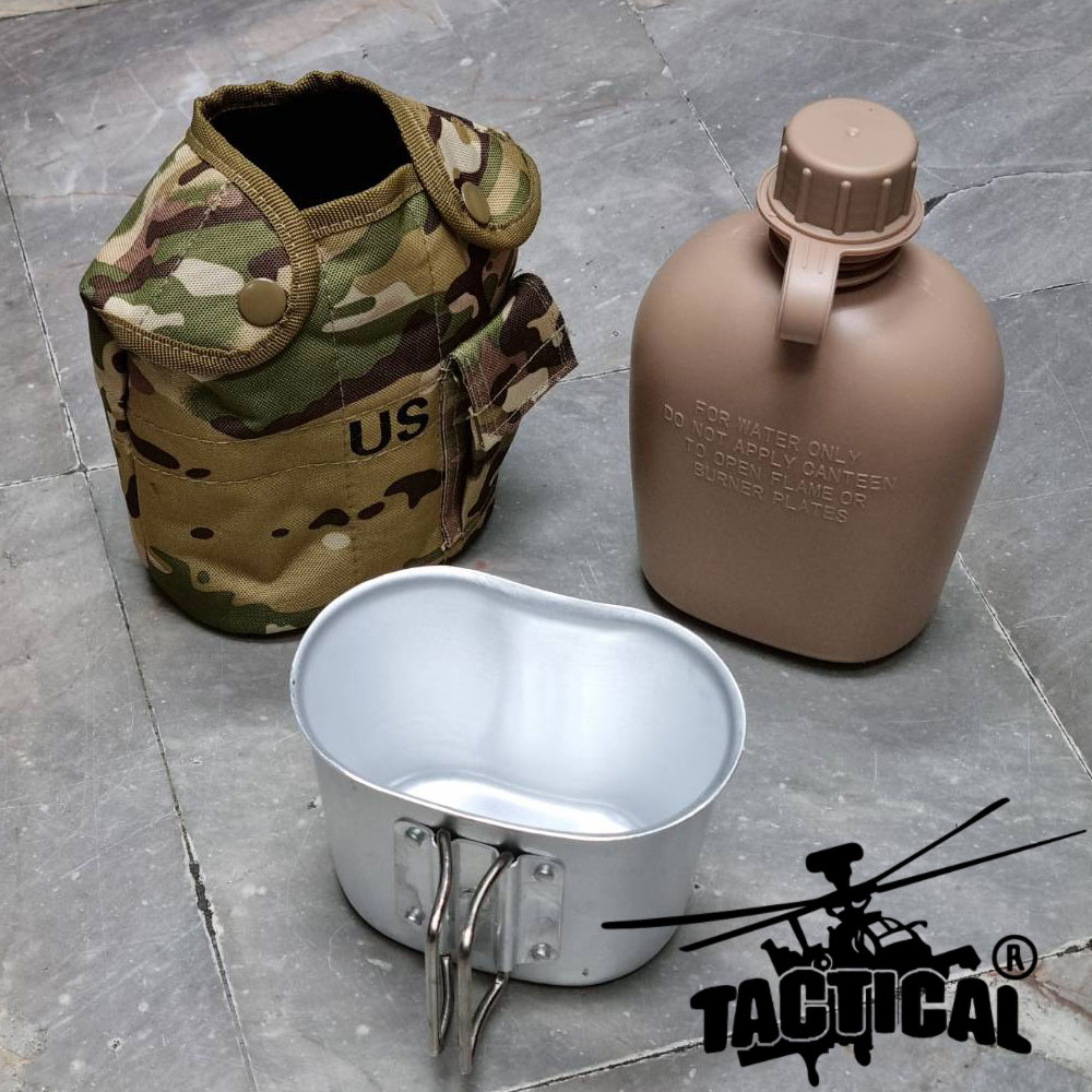 กระติกน้ำพร้อมปลอก มีกระทะ สกรีน US