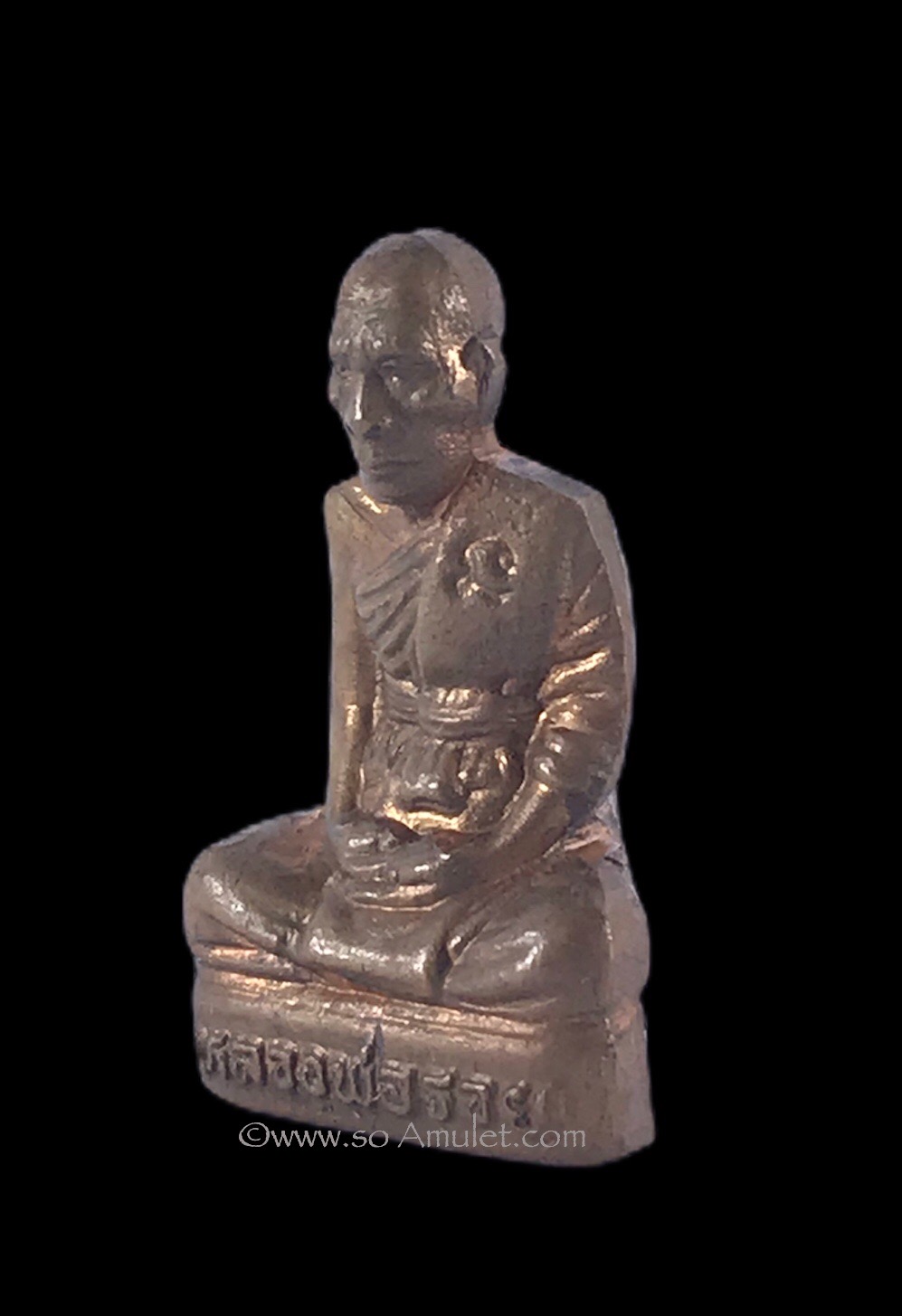 รูปเหมือนปั๊มหลวงพ่อรวย วัดตะโก รุ่น ครบรอบ 77 ปี เนื้อทองแดง ปี 2541 พร้อมกล่องเดิม