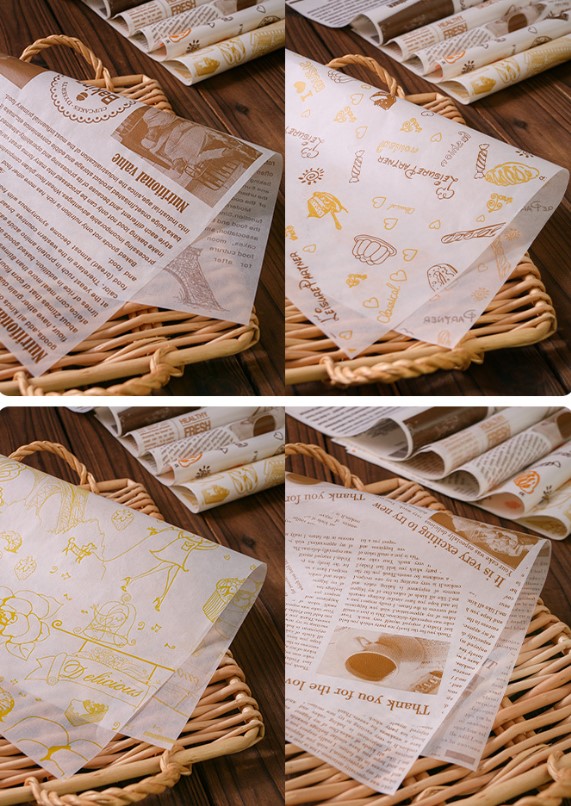 กระดาษไขรอง-ห่ออาหาร ขนาด 28x38 ซม. แพ็ค 50-100 ชิ้น