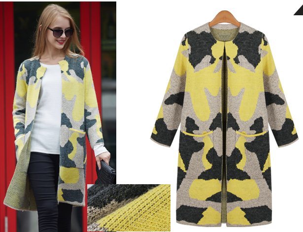 PreOrderคนอ้วน - เสื้อไหมพรมกันหนาวแฟชั่น ไซส์ใหญ่ คนอ้วน ผ้าฝ้ายไหมพรมขนสัตว์ ไม่หนา สีเหลือง