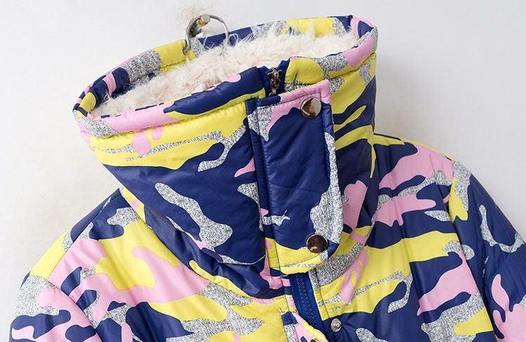 PreOrderคนอ้วน - เสื้อกันหนาวแฟชั่น ไซส์ใหญ่ ลายพรางทหาร ข้างในเป็นขนสัตว์ หนา สี : ดำ / แดง