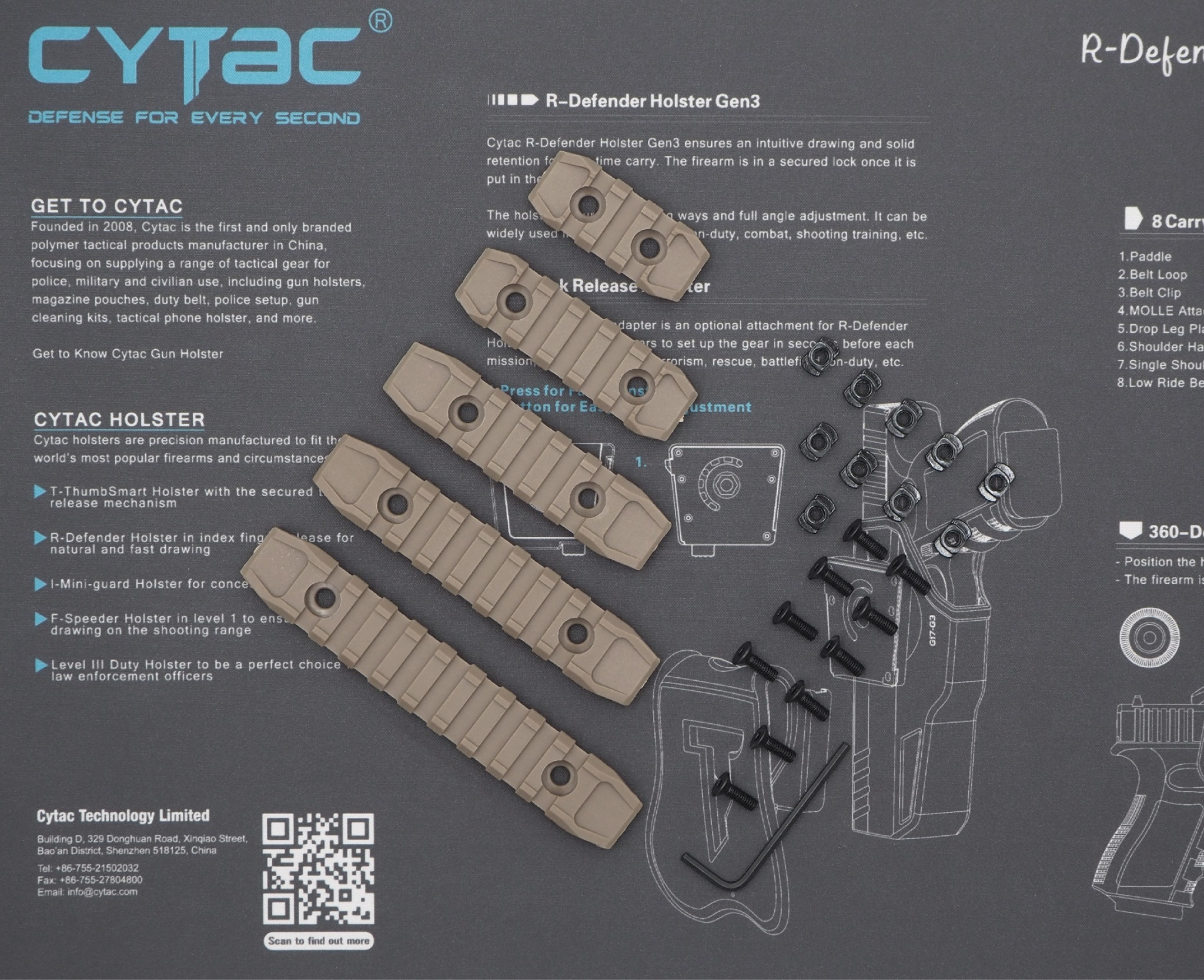 รางเสริม M-Lok Polymer (5 ชิ้น)