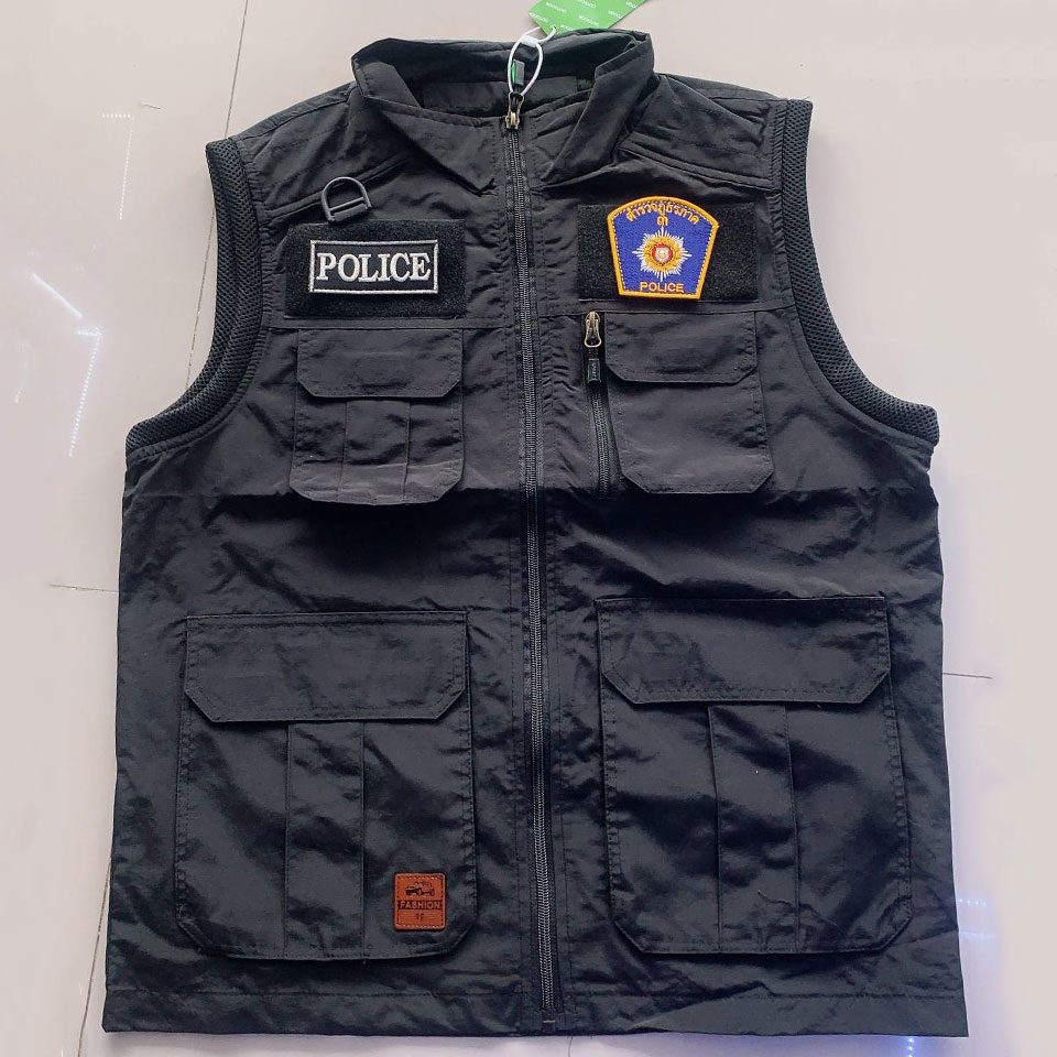 เสื้อกั๊กหน่วยงานราชการ กระเป๋าเยอะ ตีนตุ๊กแก (4 สี)