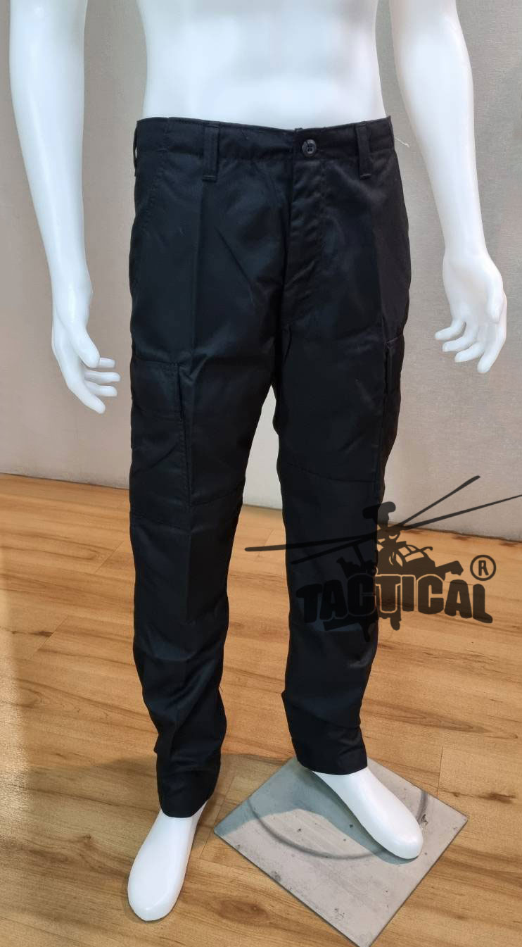 กางเกงเดี่ยวรุ่น 11 ดำ ผ้าหนานุ่ม (มีตีนตุ๊กแกปลายขา)