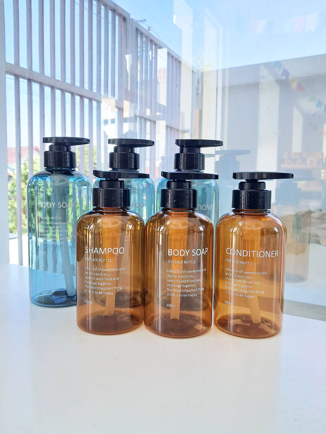 ชุดขวด Refill หัวปั๊มสำหรับใช้ในห้องน้ำ (ชุด 3 ขวด) ขนาด 300/500 ml.