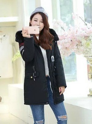 PreOrderคนอ้วน - เสื้อกันหนาว ไซส์ใหญ่ บุนวม ด้านในเป็นขนสัตว์ Hoodขนเฟอร์ สี : ดำ / เขียว