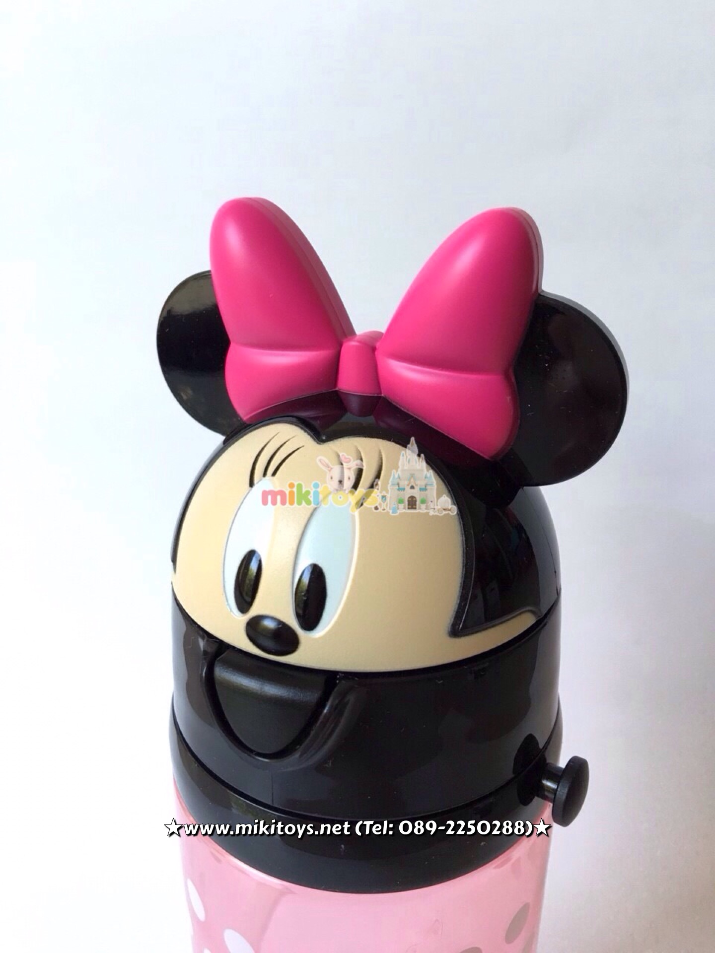 3D ~ กระติกน้ำสำหรับเด็ก Minnie Mouse 3D มินนี่เมาส์ โบว์ใหญ่บิ๊กเบิ้ม น่ารักมว๊ากๆๆกดปุ่มฝาเด้ง หลอดซิลิโคนในตัว