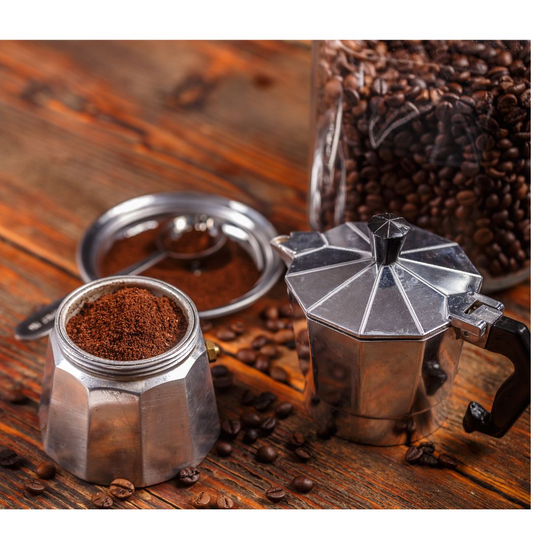 หม้อต้มกาแฟสดมอคค่าพอท MOKA POT อลูมิเนียม 3 ถ้วย 3 Cups Aluminium Moka pot รหัส 0155