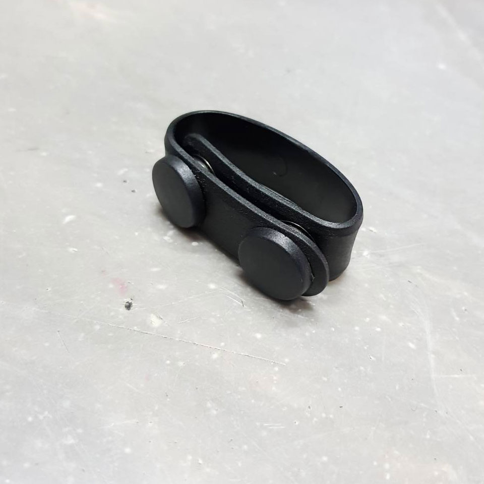 กระดุมผ้า + ตะขอ ติดเข็มขัด