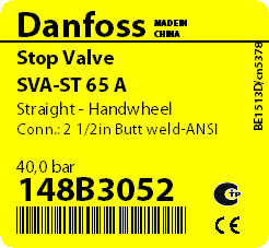 Stop valve SVA-ST 65 148B3052