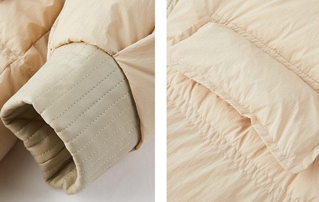 2324-0018 แจ๊คเก็ตบุขนเป็ดขาว ปกเสื้อจะมีขนมิ้งค์ถอดออกได้ค่ะ