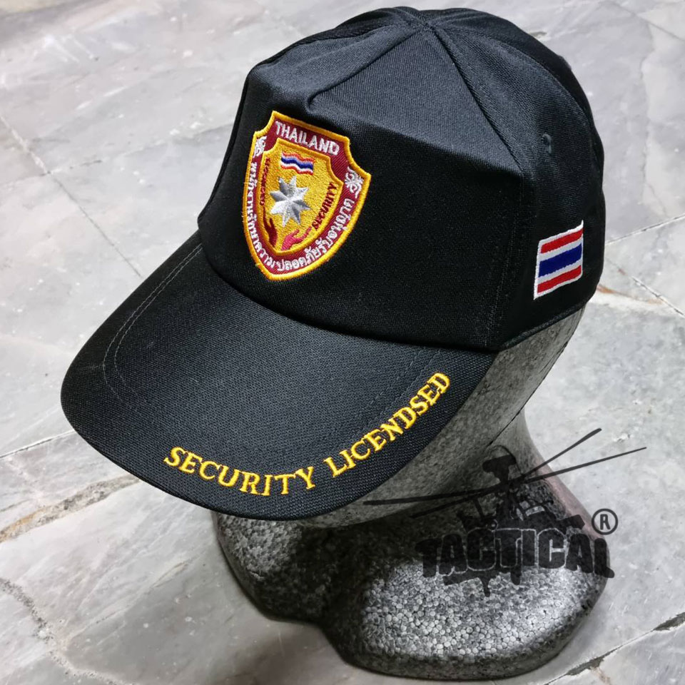 หมวกแก๊ป SECURITY LICENDSED ซิปหลัง