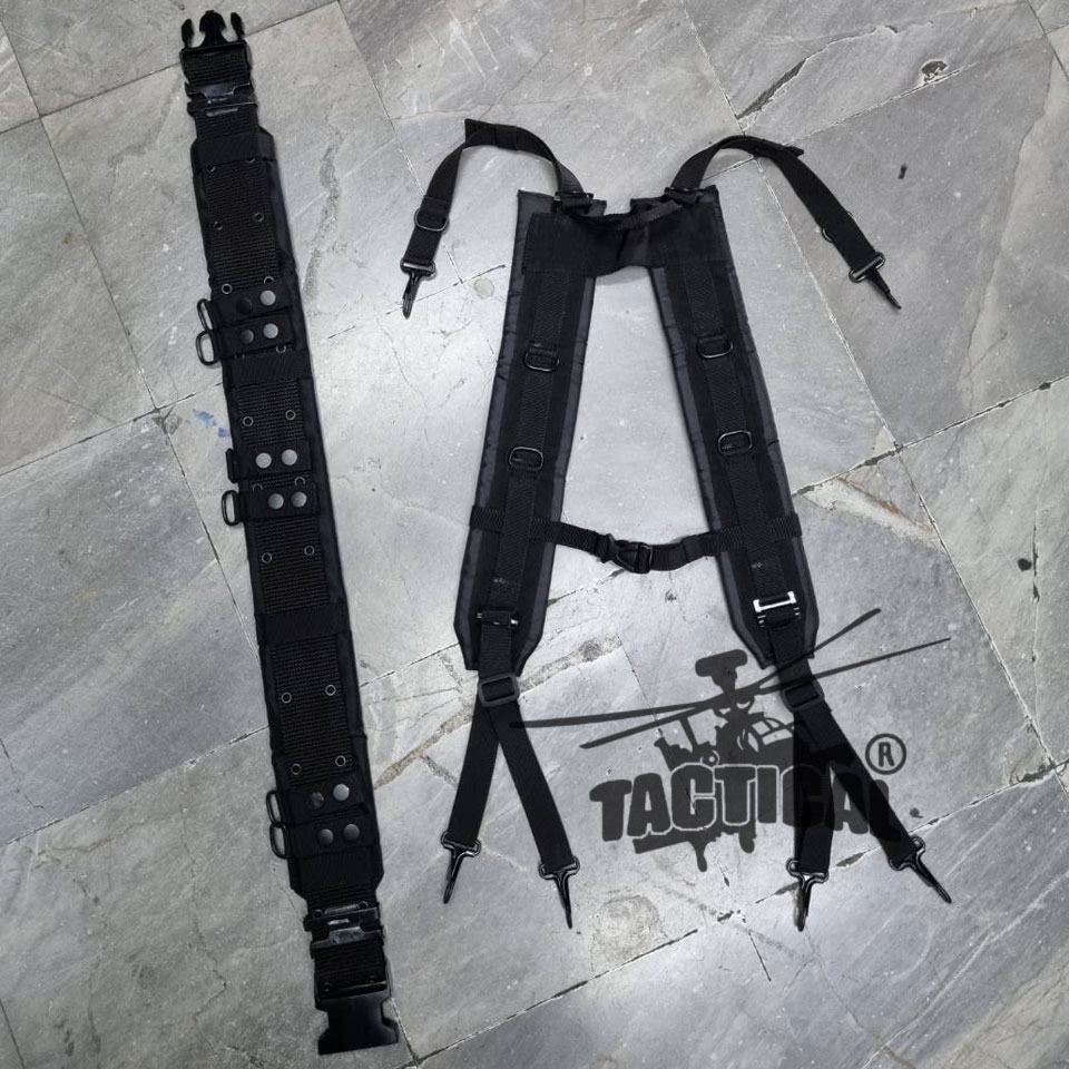 ชุดเข็มขัด + สายโยงบ่า แบบใหม่ (เหล็ก/ทองเหลือง) มีแยกขายเป็นชิ้น