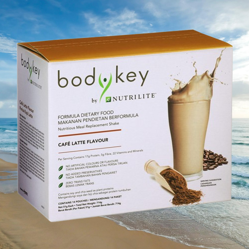 BodyKey by Nutrilite Meal Replacement Shake (Cafe Latte) บอดี้คีย์ รสกาแฟ อาหารเสริมลดน้ำหนัก ด้วยวิธีทดแทนมื้ออาหาร