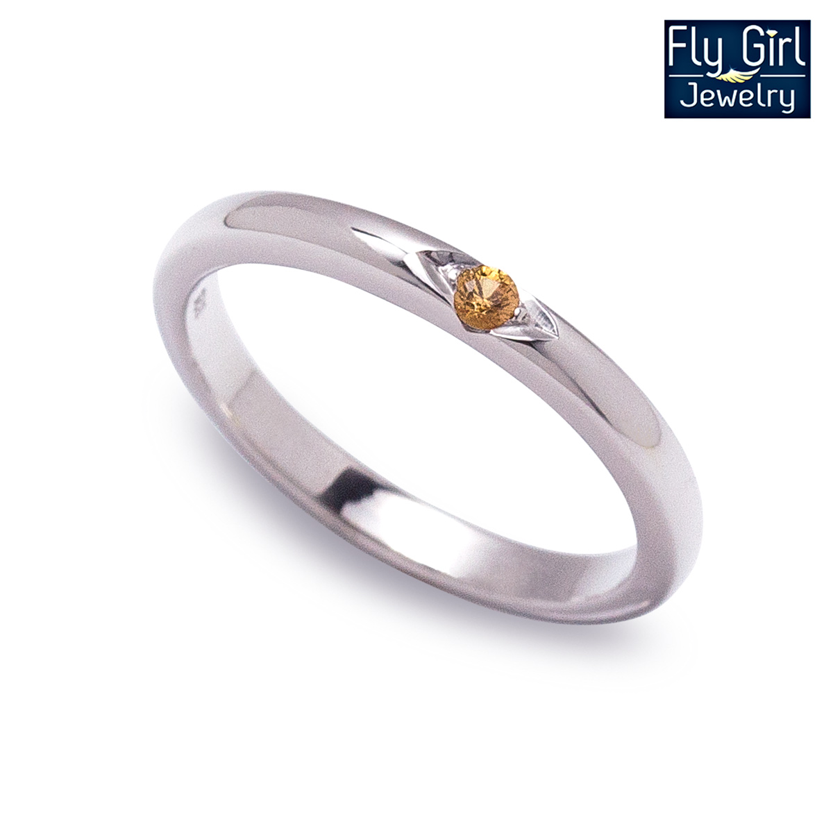 แหวนเงินแท้ พลอยบุษราคัมแท้(ราศ๊พิจิก)