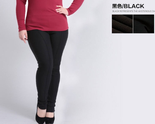 PreOrder - กางเกงเลคกิ้งกันหนาว ผ้าฝ้ายโพลิเอสเตอร์ ด้านในเป็นกำมะหยี่อุ่น ยืด สี : ดำ / กากี / น้ำตาล