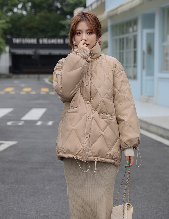 2324-0017 เสื้อแจ๊คเก็ตคอปก ตัวสั้น ไม่หนา