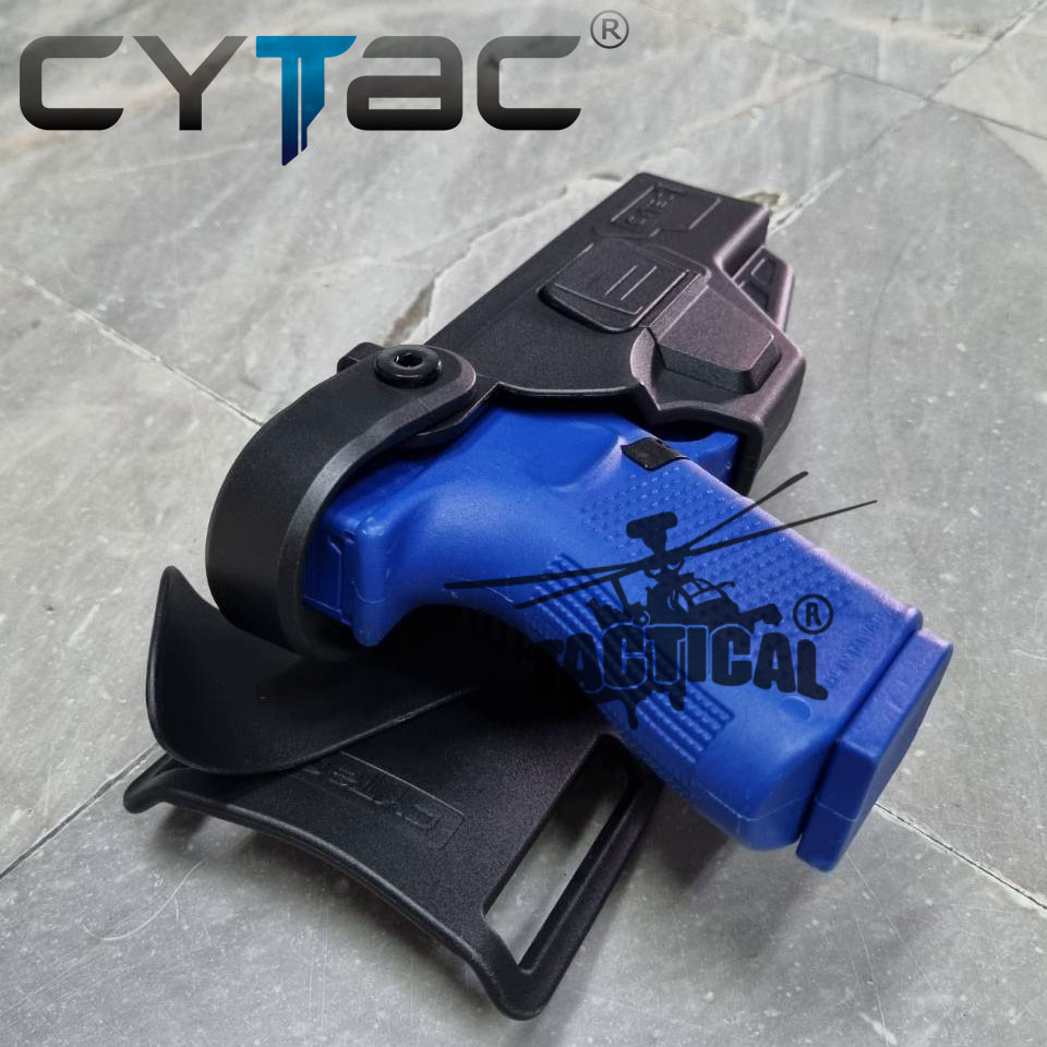 (งานแท้) ซองปืนพร้อมเพลทลดต่ำ Lock 2 ชั้น Cytac ปลดนิ้วชี้