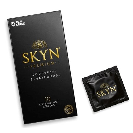 FUJILATEX SKYN PREMIUM ถุงยางอนามัย สกินน รุ่น พรีเมียม 1กล่อง จากประเทศญี่ปุ่น 10 ชิ้น