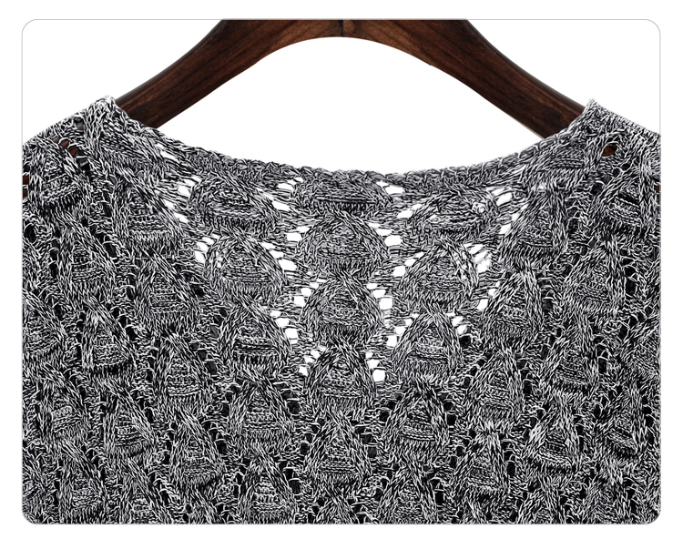 PreOrderคนอ้วน - เสื้อกันหนาวแฟชั่น ไซส์ใหญ่ คนอ้วน เสื้อกันหนาวไหมพรมคอวี ถักลาย สีเทาเข้ม