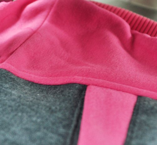 PreOrderคนอ้วน - เสื้อกันหนาวแฟชั่น ไซส์ใหญ่ คนอ้วน เสื้อวอมกันหนาว น่ารัก มีHood สี : ชมพู / เทา