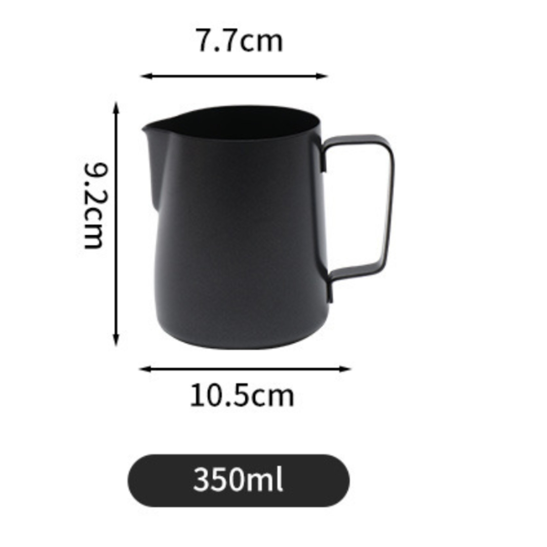 ถ้วยตีฟองนม 350 ML สแตนเลสเคลือบเทฟลอน สีดำด้าน รหัส 1087