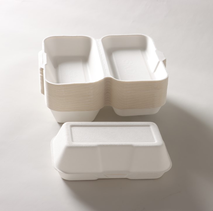 กล่องใส่ Hotdog -ขนมทรงยาว ขนาด 650 ml. ย่อยสลายได้ในธรรมชาติ แพ็ค 50/100 ชิ้น