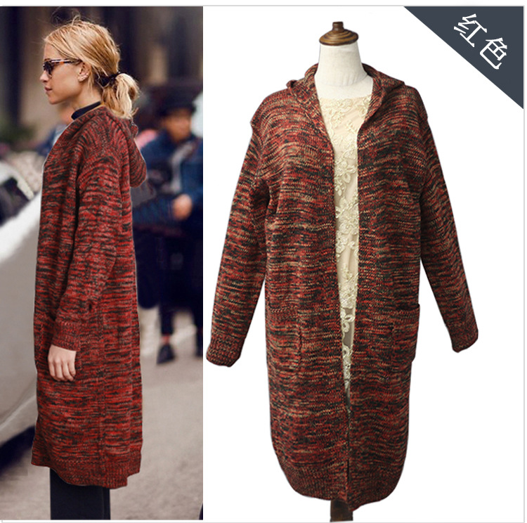 PreOrderเสื้อผ้าคนอ้วน - เสื้อโค้ทกันหนาวไซส์ใหญ่ ไหมพรมตัวยาวหนา สี : เทาเข้ม / แดง