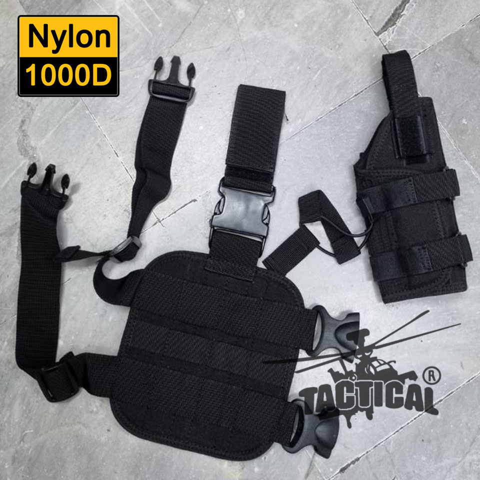 ซองปืนรัดขา BBT มีเพลทรองต้นขา ผ้า 1000D
