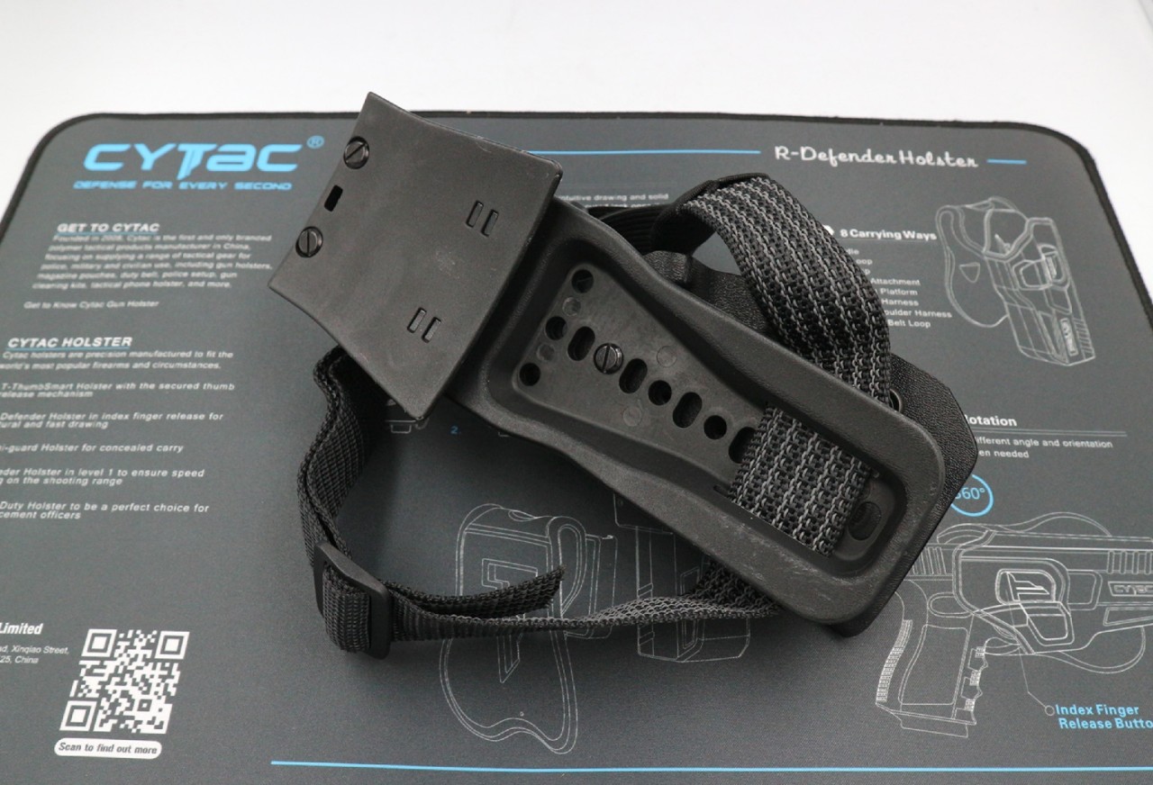 ซองปืนพกนอก + เพลทต่ำ รัดขา B.B.F Make Kydex Holster