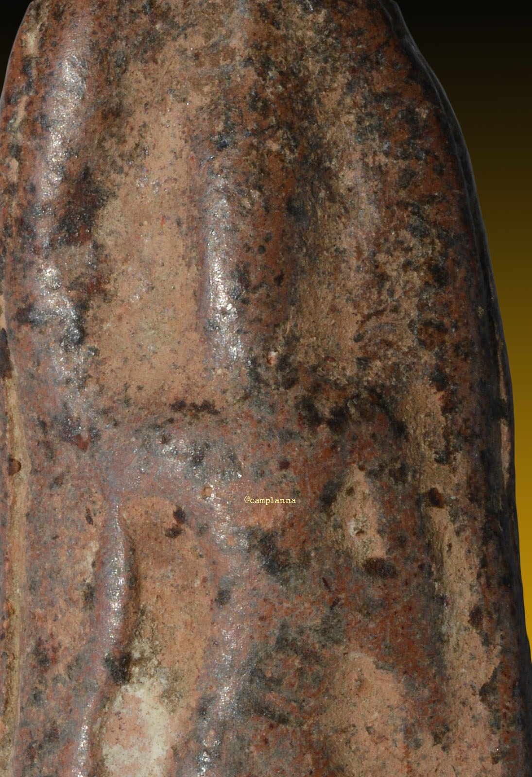 พระกำแพงปางลีลาพลูจีบ กรุทุ่งเศรษฐี 4.5x1.5 cm กำแพงเพชร เก่าเก็บจากกรุ