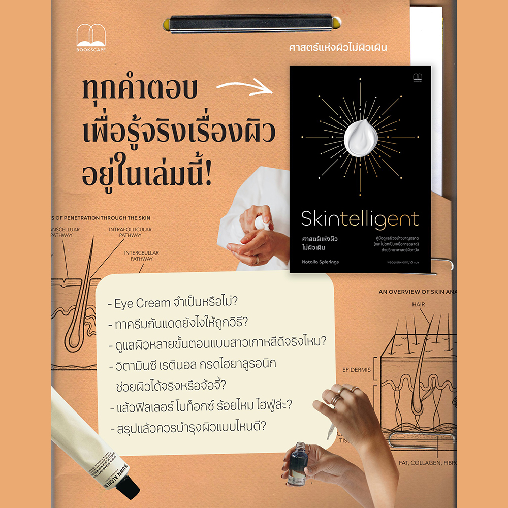 (พร้อมส่ง) Skintelligent ศาสตร์แห่งผิว ไม่ผิวเผิน Natalia Spierings BOOKSCAPE