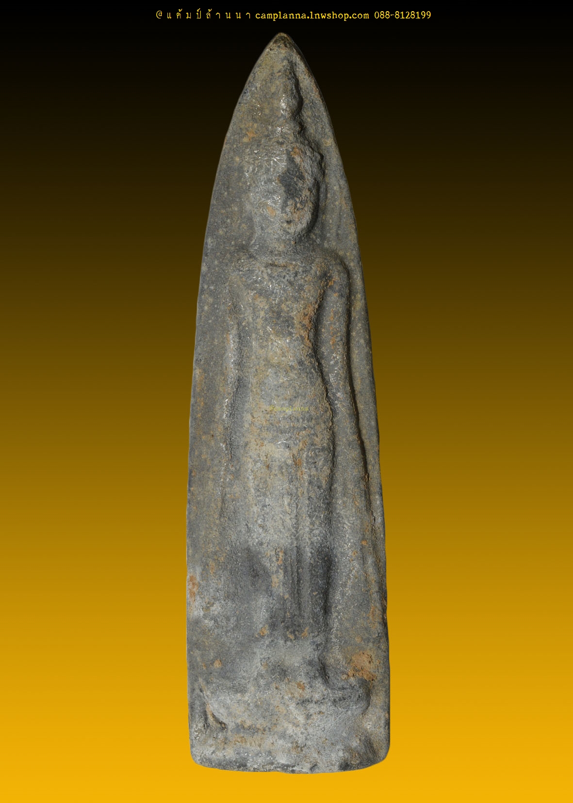 พระร่วงเปิดโลก เนื้อชินเงิน ขนาด 6.7x1.9 cm กรุวัดมหาธาตุ สุโขทัย (1)