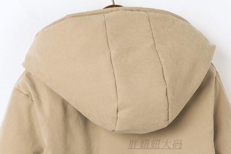 PreOrderคนอ้วน - เสื้อกันหนาวแฟชั่น ไซส์ใหญ่ คนอ้วน ผ้าฝ้ายโพลิเอสเตอร์ บุนวมหนา มีHood สี : กากี / น้ำเงิน / ดำ