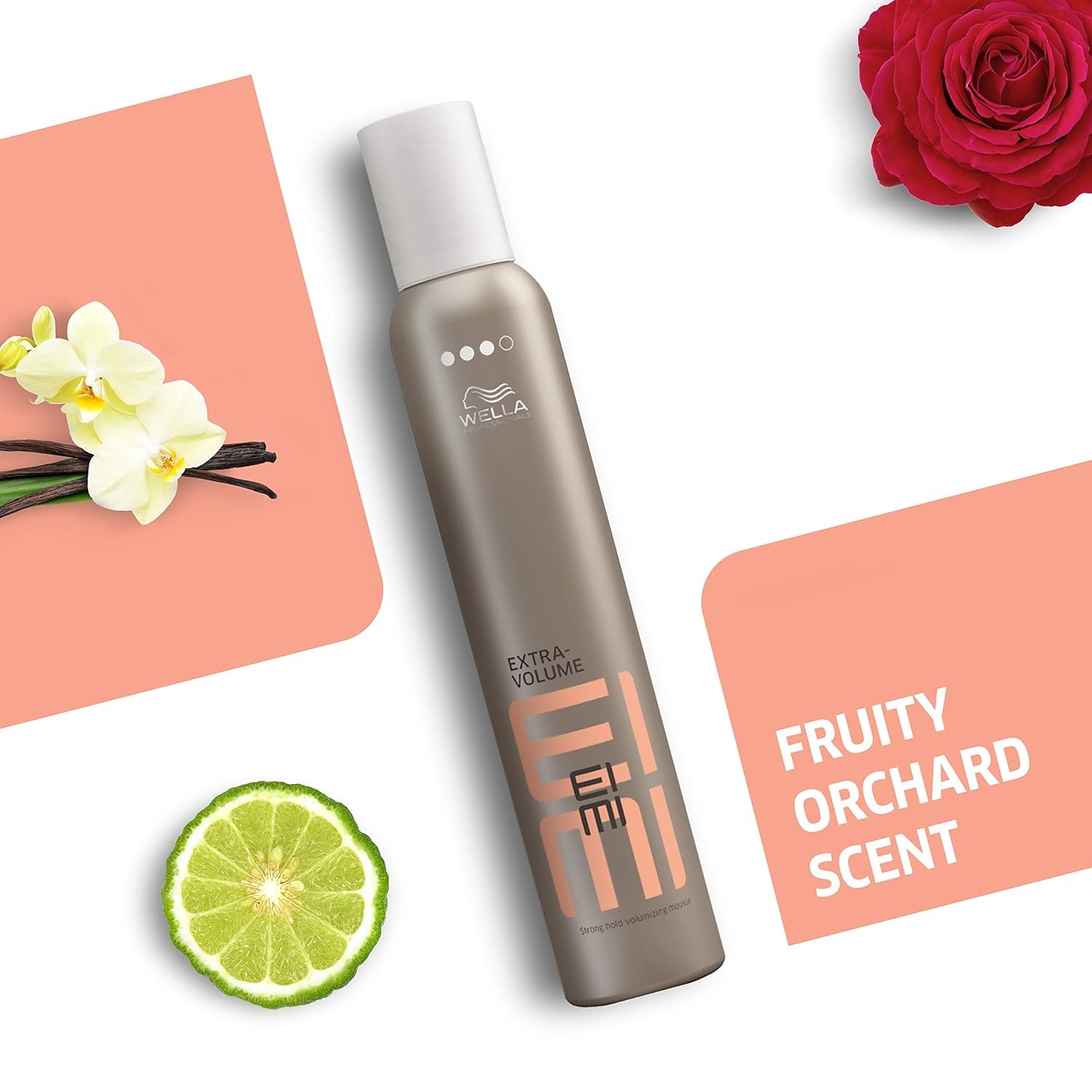 Wella EIMI Extra Volume - Strong Hold Volumizing Mousse 300ml มูสจัดแต่งลอนผมดัด ชนิดเพิ่มโวลุ่ม อยู่ทรงยาวนานพิเศษ