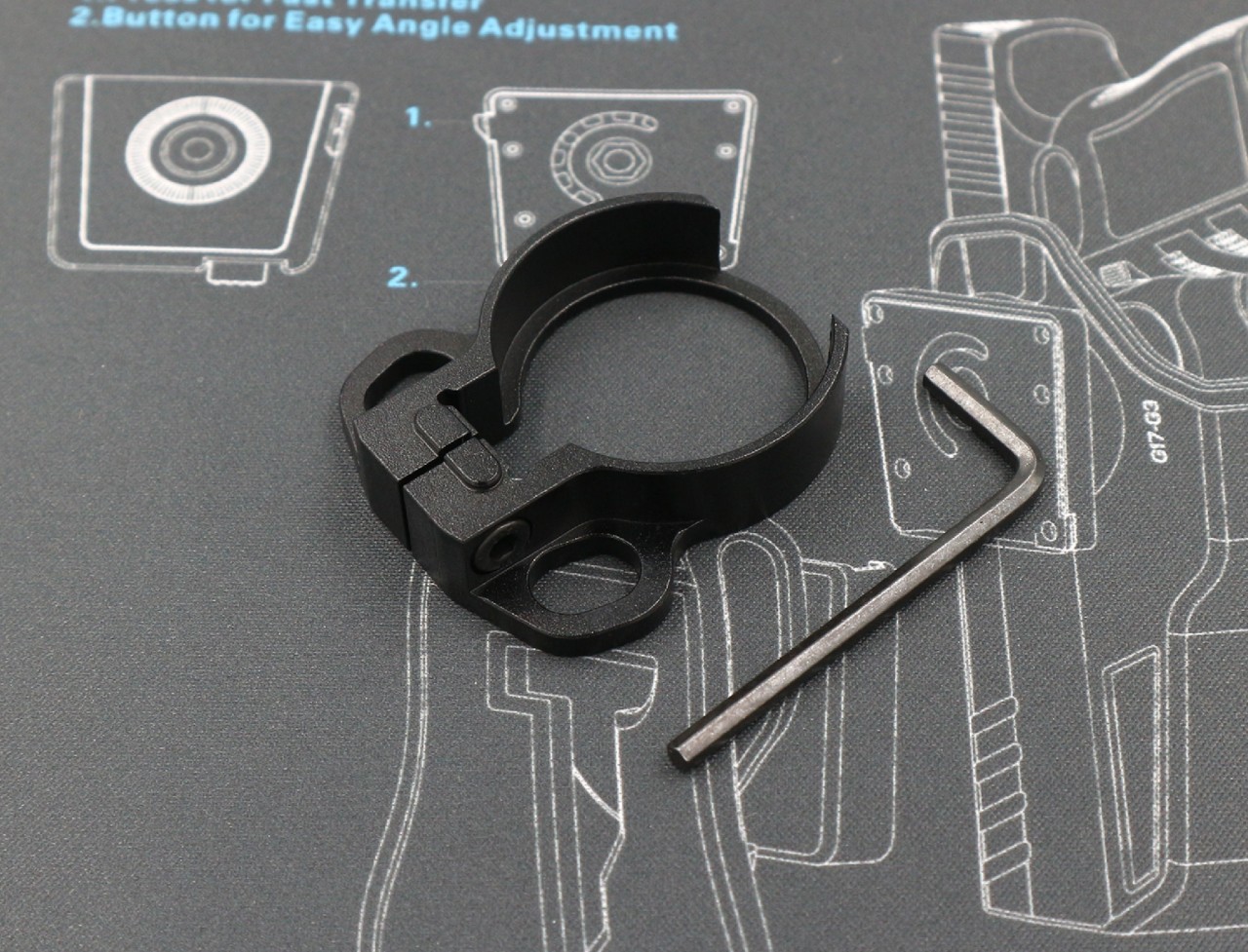 หูช้าง ครอบแหวนล็อคแกนพานท้าย M4