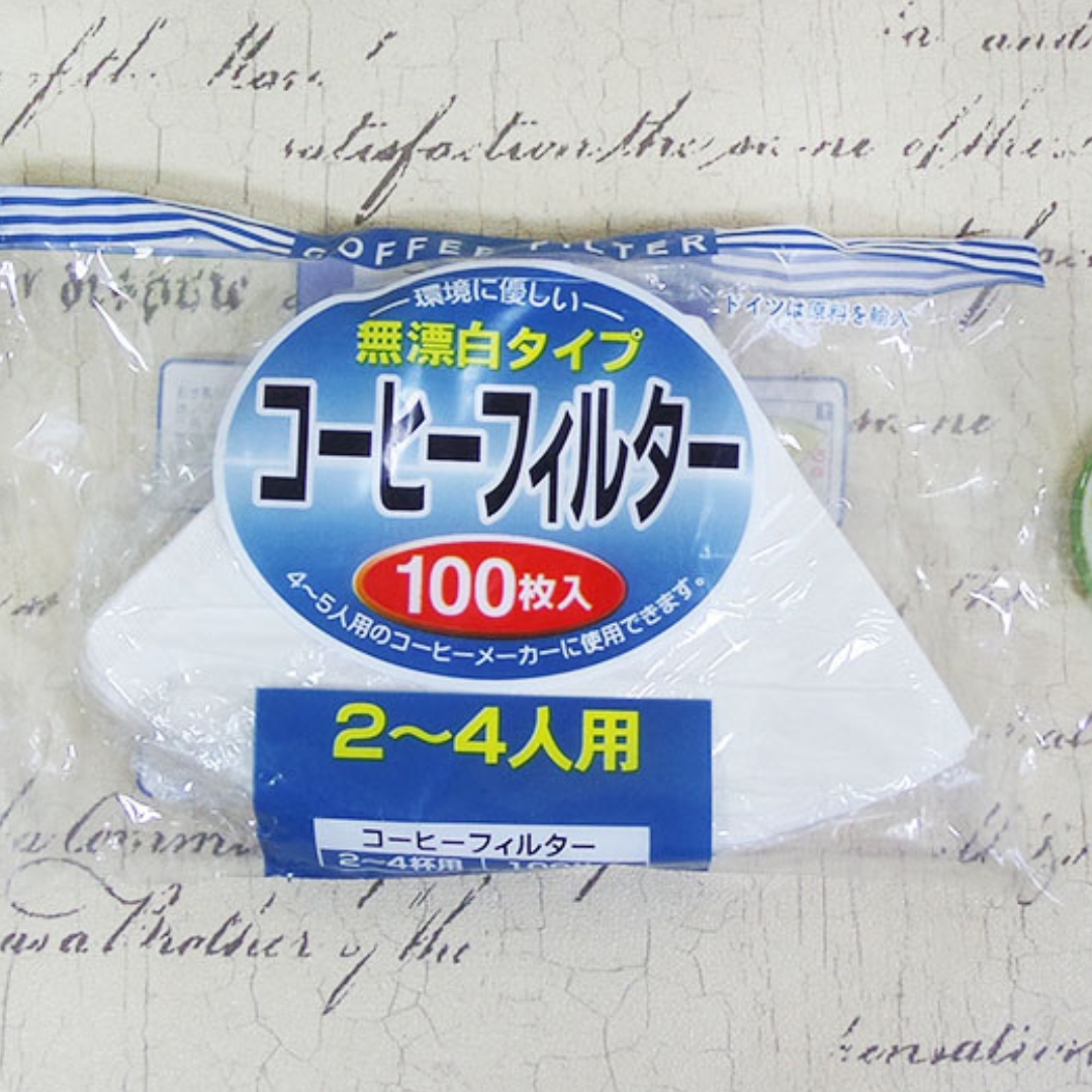 กระดาษกรองกาแฟ U102 สำหรับถ้วยกรอง 2-4 แก้ว (100 แผ่น) สีขาว รหัส 1563