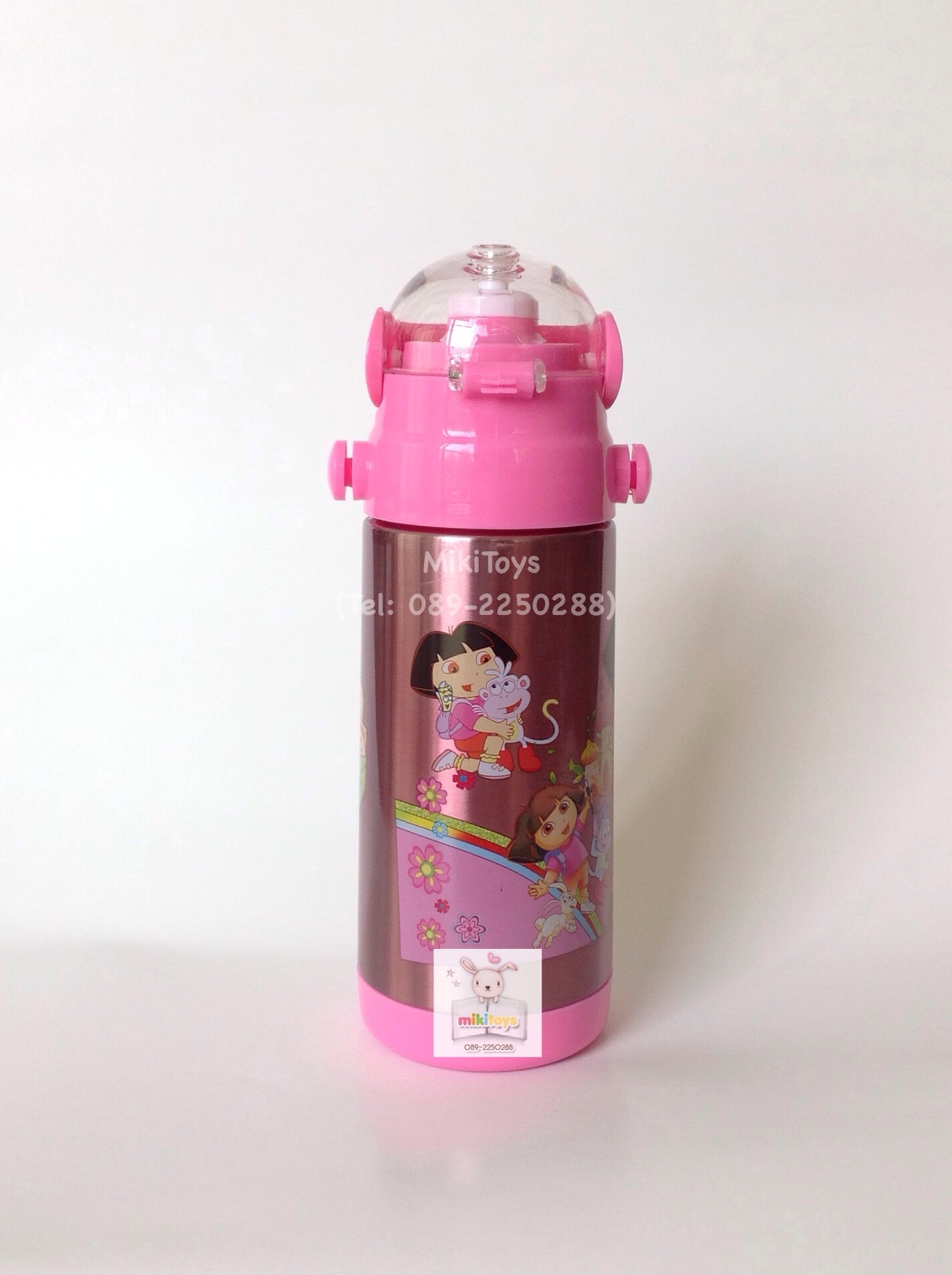 ✅กระติกน้ำเก็บความเย็นDORA ,ดอร่า รุ่นเก็บอุณหภูมิ สีชมพู ลายน่ารักสดใส สามารถเก็บอุณหภูมิได้ทั้ง ร้อน และ เย็น