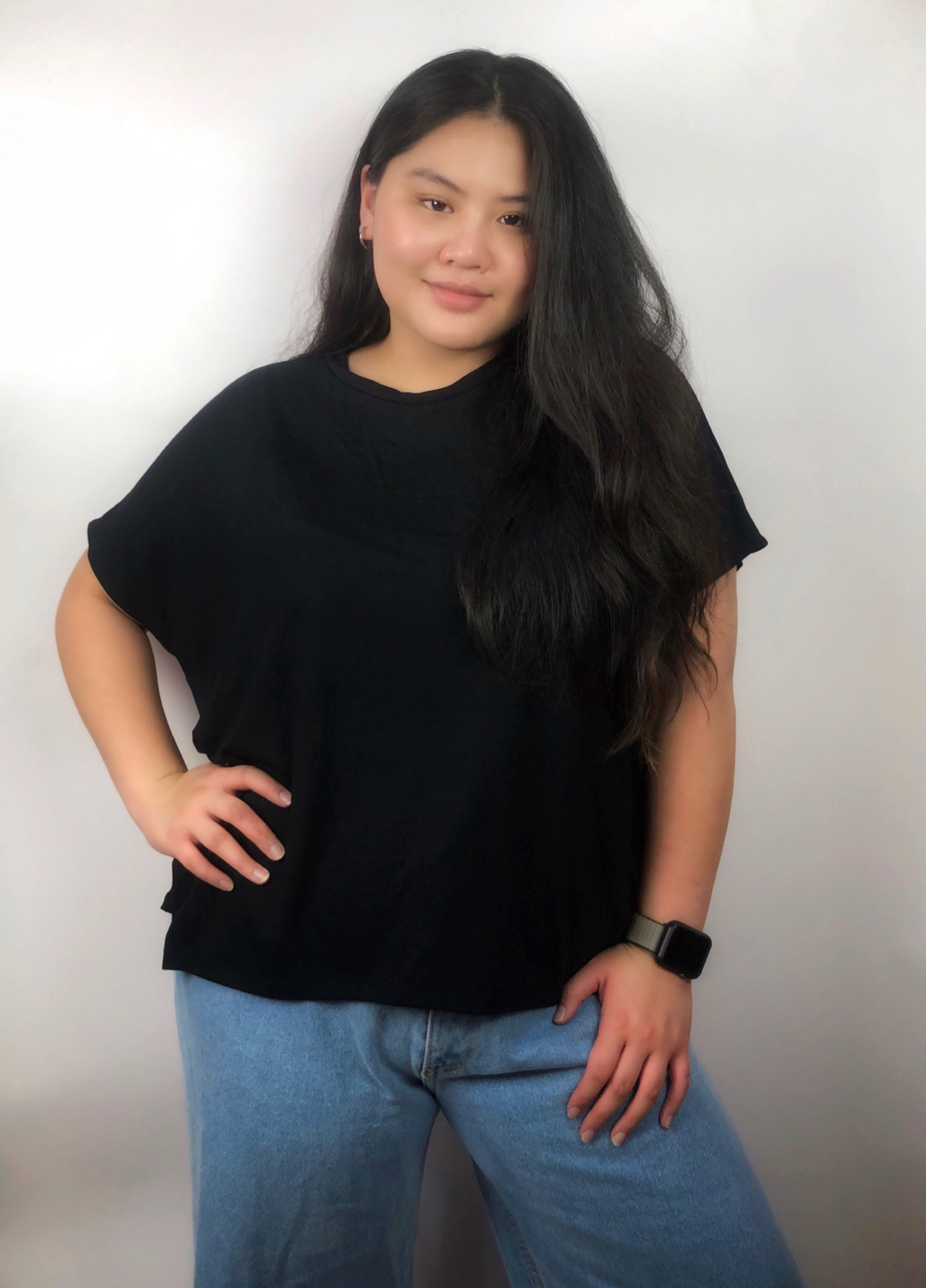 เสื้อยืดสาวอวบ บ่าตก โอเวอร์ไซส์