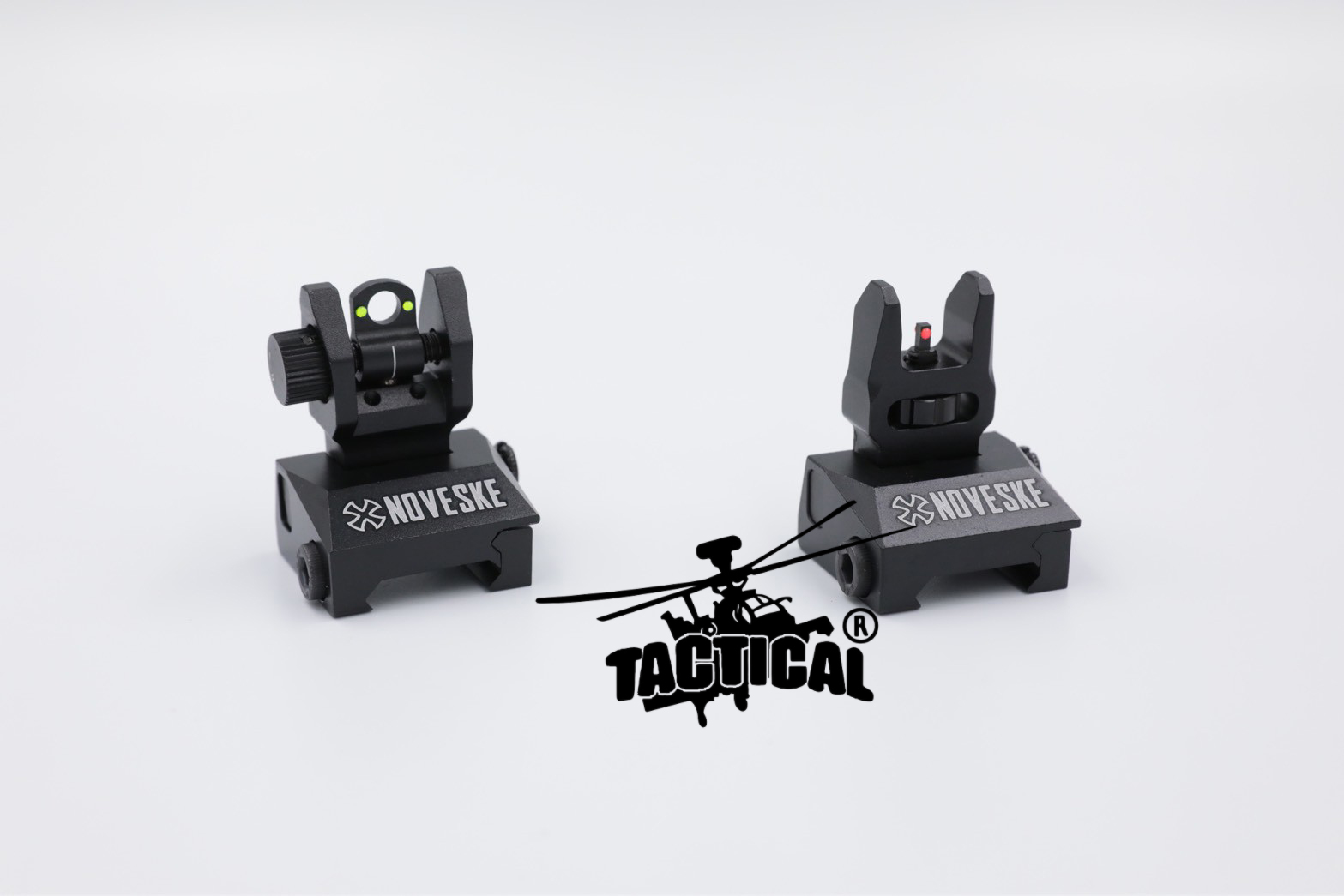 ศูนย์หน้า-หลังพับได้ โลหะ รุ่น ศูนย์เล็งเรืองแสง ทรง Noveske