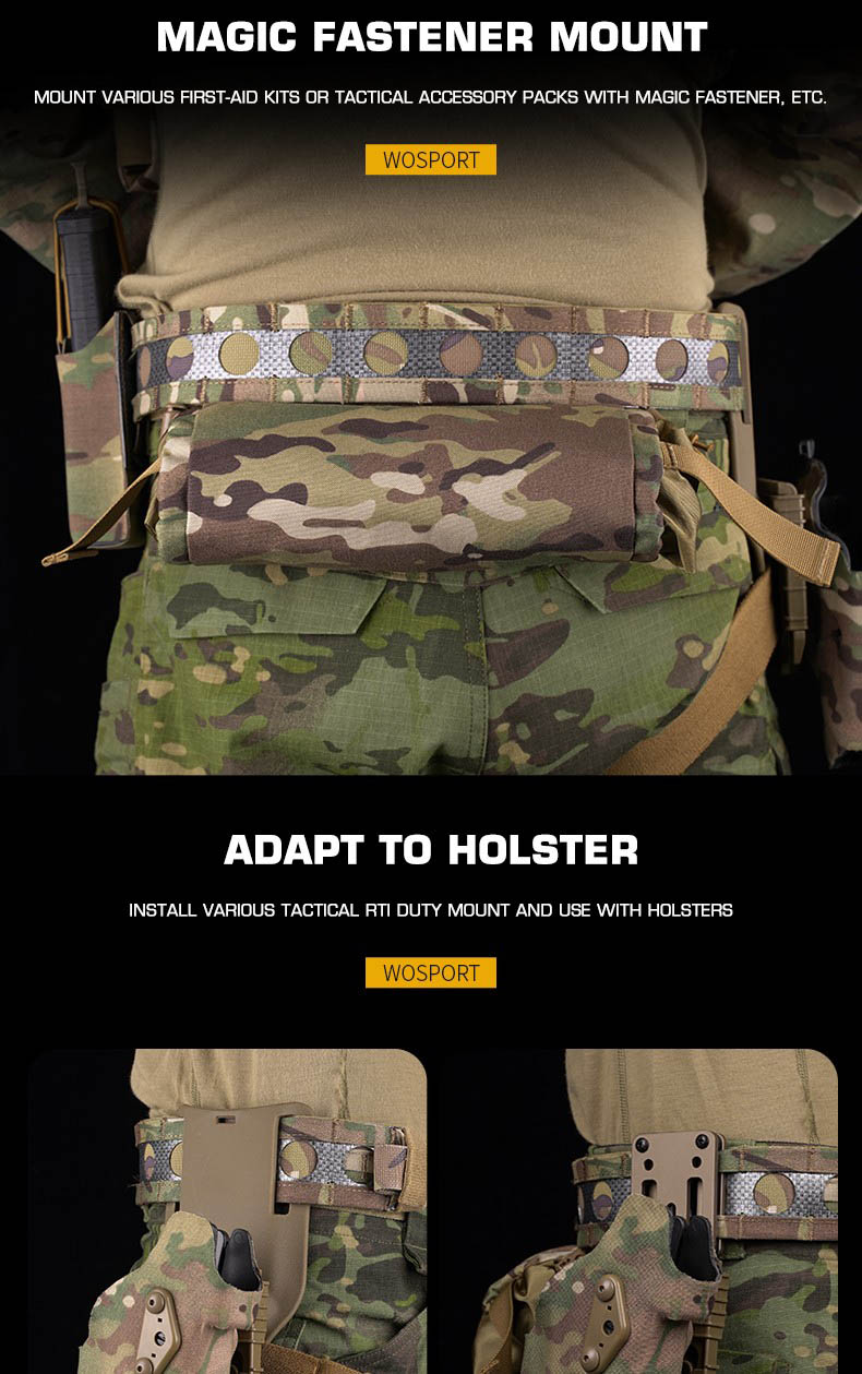 เข็มขัด Tactical 2 ชั้น ทรง Bison