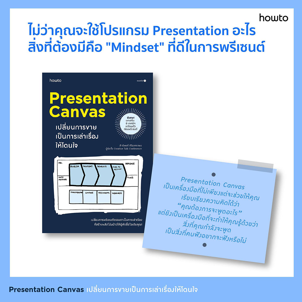 (พร้อมส่ง) Presentation Canvas เปลี่ยนการขายเป็นการเล่าเรื่องให้โดนใจ สิทธิพงศ์ ศิริมาศเกษม how to
