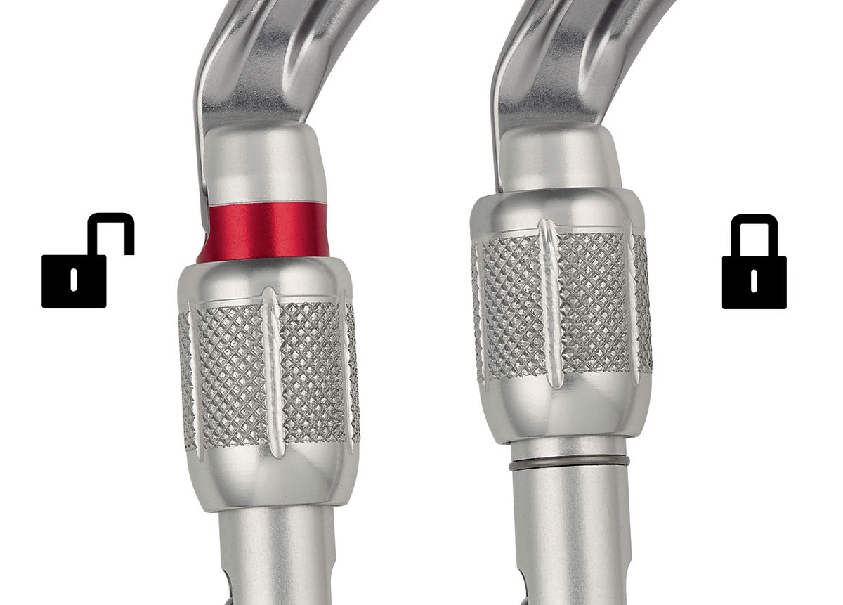 Carabiner (Petzl) OK SCREW-LOCK เงิน