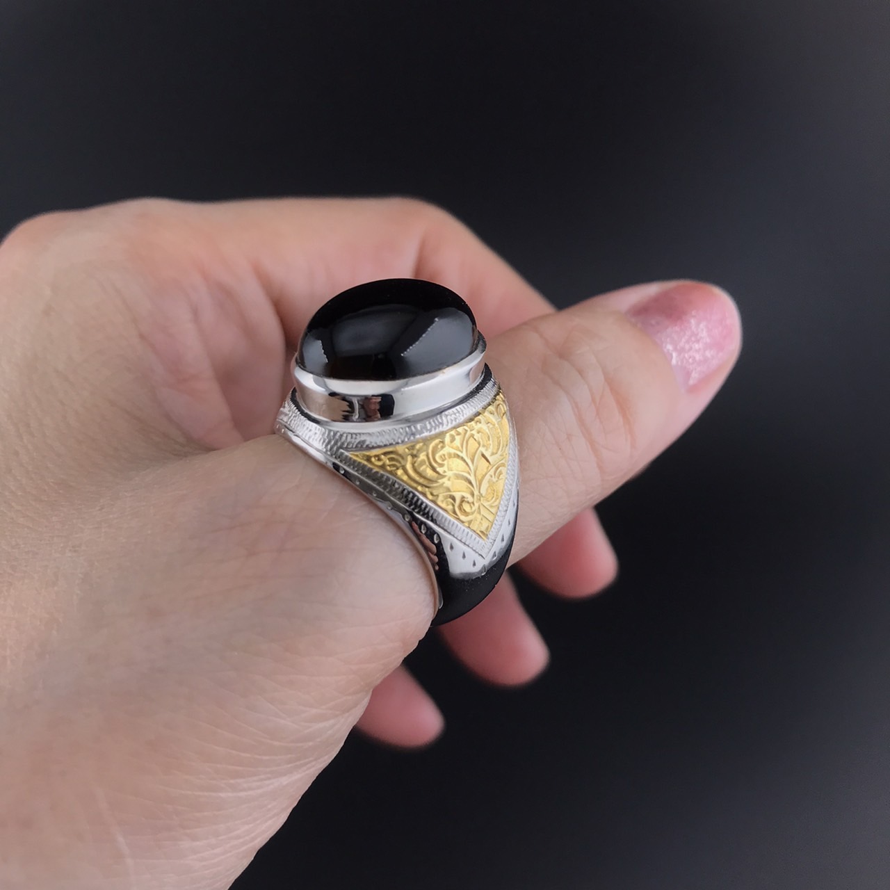 💍 แหวนชายเงินแท้ 925 พลอยสโมคกี้ควอตซ์ งานไทยคลาสสิค เสริมบารมี หรูหรา ทรงพลัง ✨