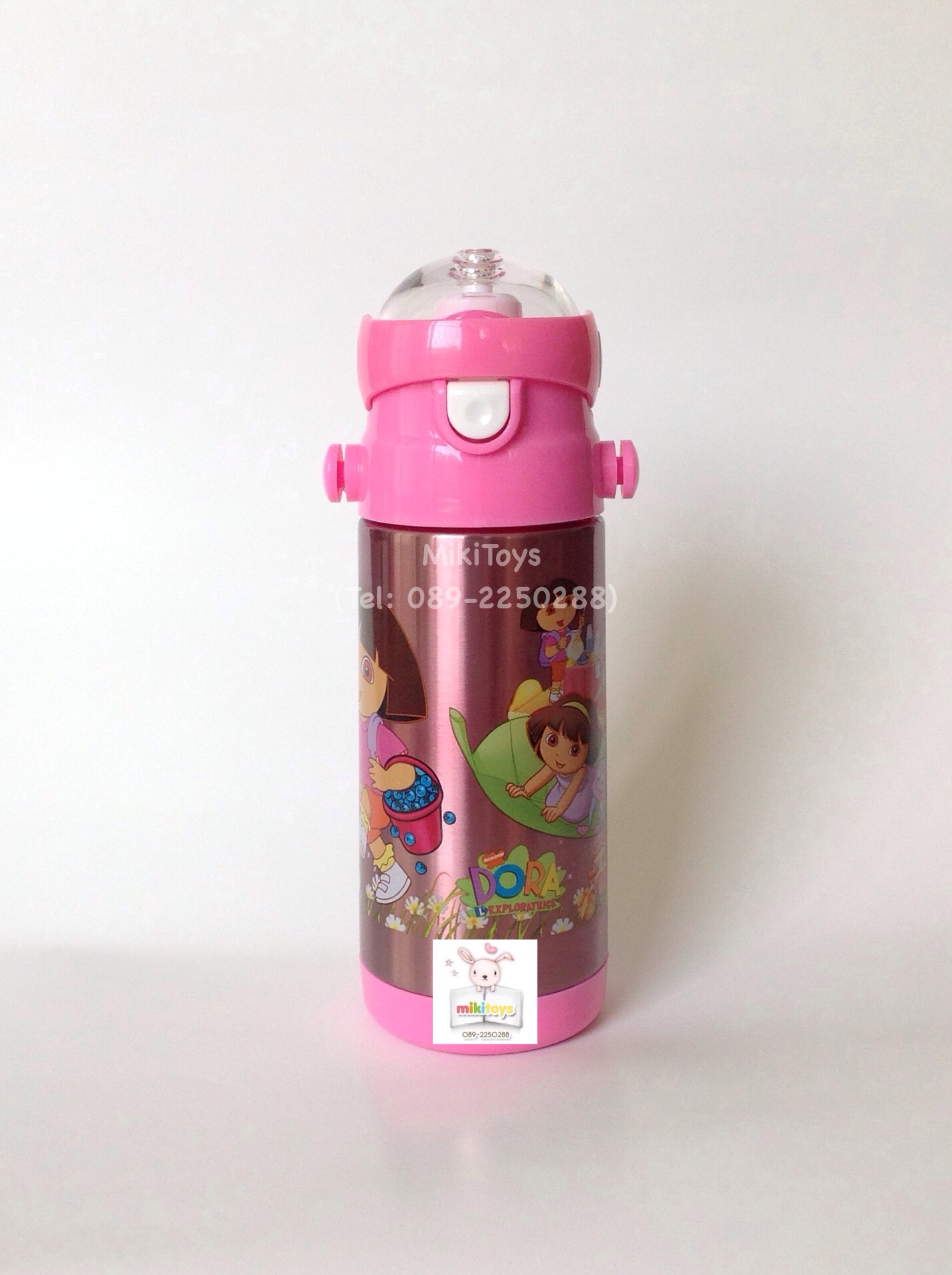 ✅กระติกน้ำเก็บความเย็นDORA ,ดอร่า รุ่นเก็บอุณหภูมิ สีชมพู ลายน่ารักสดใส สามารถเก็บอุณหภูมิได้ทั้ง ร้อน และ เย็น