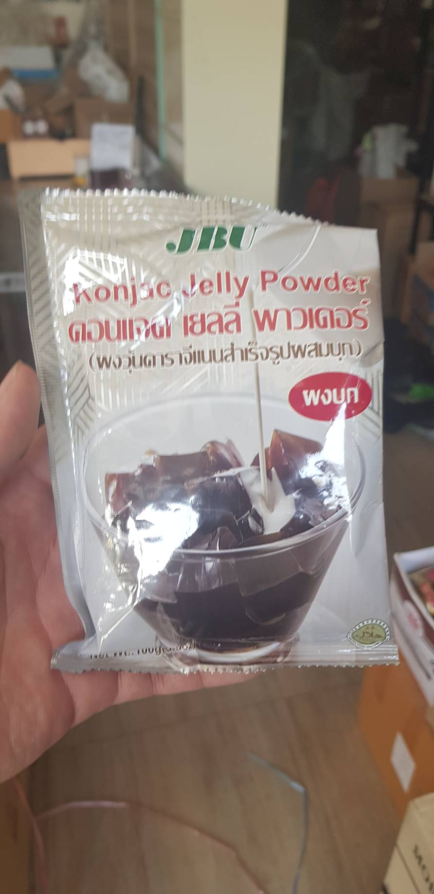 Konjac Jelly Powder ผงวุ้นคาราจีแนนสำเร็จรูปผสมบุก ตรา เจยีบู ขนาด 100 กรัม