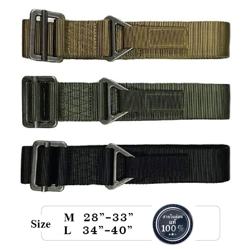 เข็มขัดไนลอนแท้ 100% C-1 หัว BK โรยตัว
